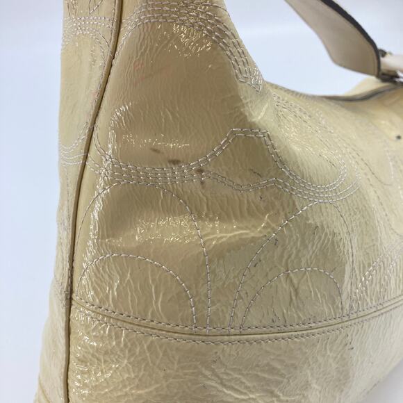 Coach F17421 Light yellow medium size shoulder bag - Picture 6 of 10